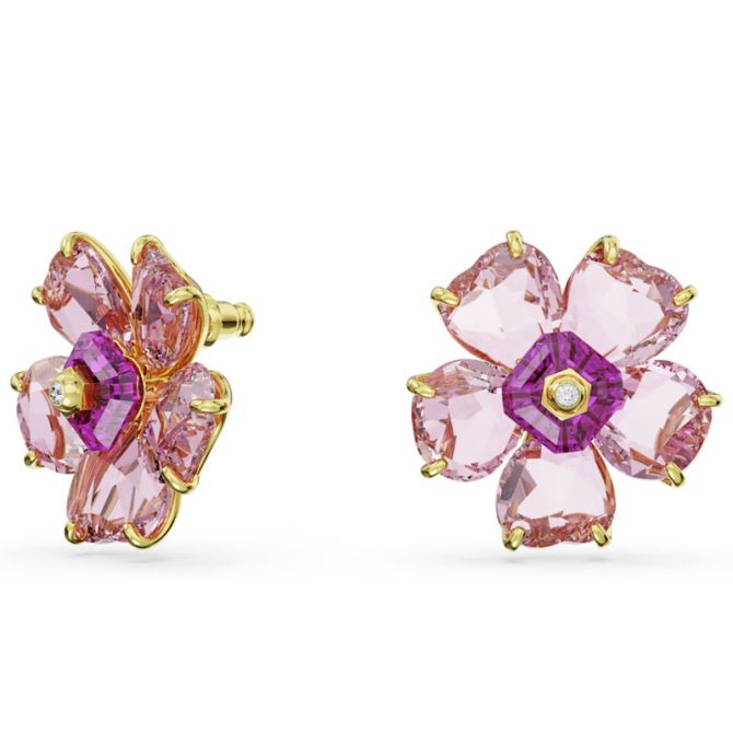 スワロフスキーFlorere スタッドピアス フラワー Florere スタッドピアス, フラワー, ピンク, ゴールドトーン