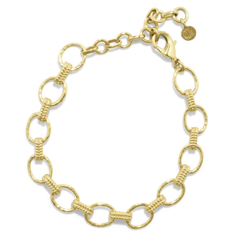 Capucine De Wulf Cleopatra Yellow Gold Plate Link Bracelet, Small