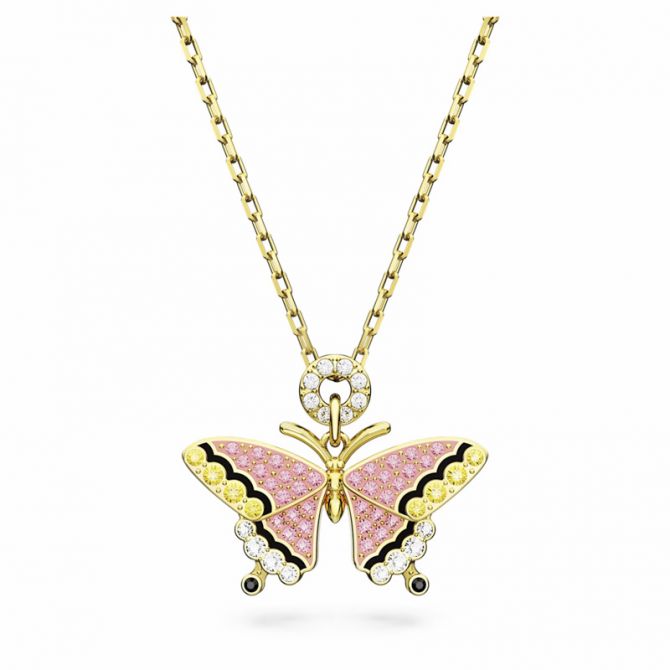 Butterfly Necklace and Earring Set with Swarovski(R) Yellow Crystal Sterling Silver Butterfly Necklace and Earring Set with Swarovski(R) Yellow Crystal Sterling Silver