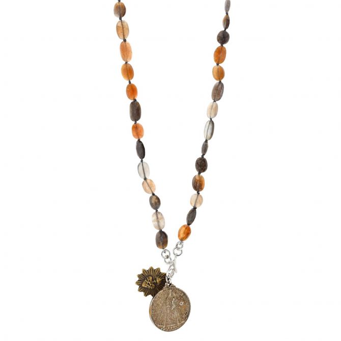 Miracle Icons Natural Moonstone Beaded Necklace N MOONSTONE Borsheims