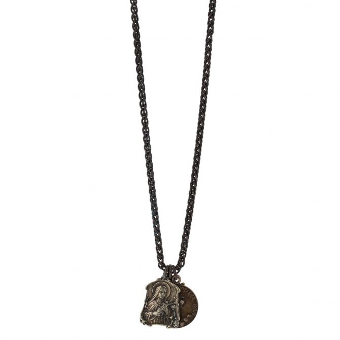 Miracle Icons by Mary Jo Pane Oxidized Wheat Chain Necklace
