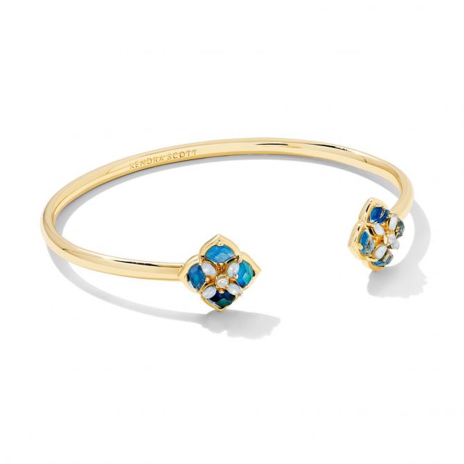 Kendra Scott Elton Cuff Bracelet in Black Opaque Glass, 14k Gold-Plated :  Amazon.in: Jewellery