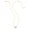 Kendra Scott Lillia Yellow Gold Plated Pendant Necklace in Butterfly Clear Crystal