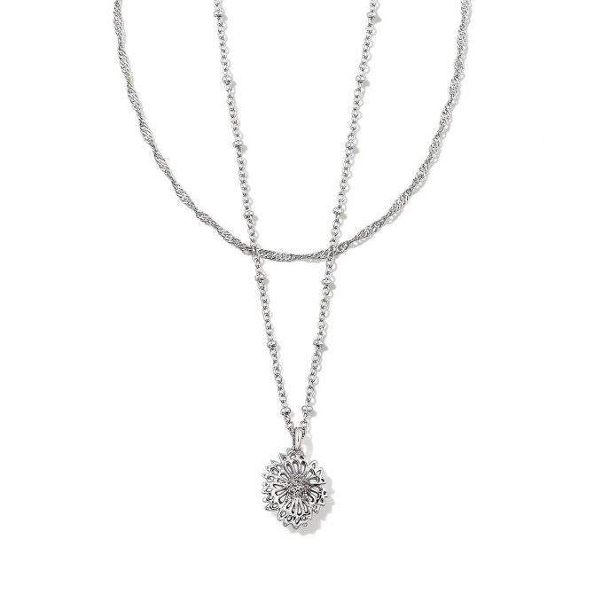 Kendra Scott Brielle Multi Strand Necklace in Silver Plate