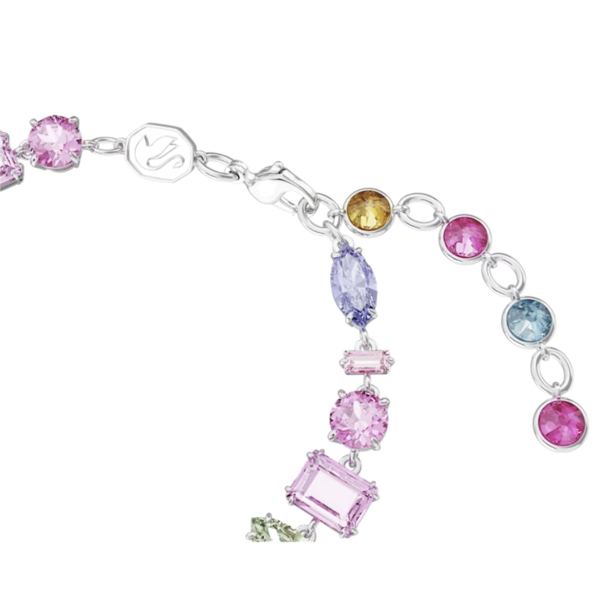 Swarovski Gema Mixed Cuts Bracelet, Multicolored and Rhodium Plated