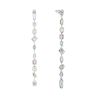 Swarovski Gema Asymmetrical Mixed Cuts Extra Long Drop Earrings, Multicolored and Rhodium Plated