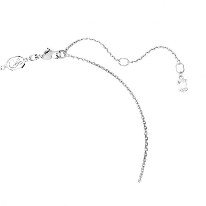 【美品】VISSLA 5mm 7Seas M-S Matrix Tennis necklace, Mixed cuts, Green, Rhodium plated