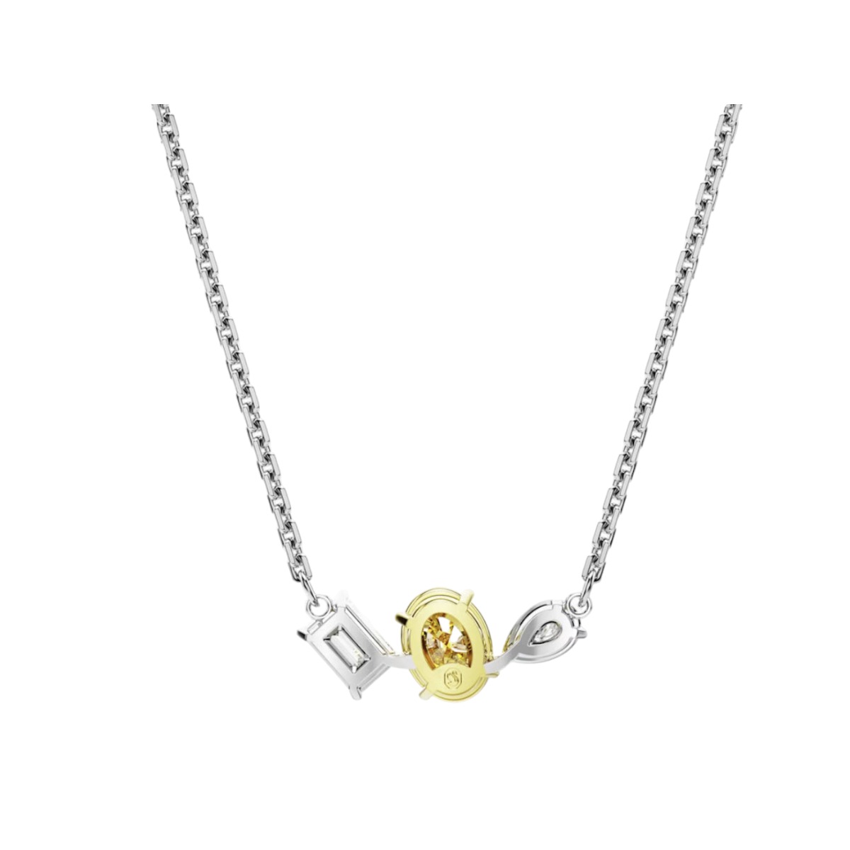 Swarovski Mesmera Mixed Cuts Pendant, Yellow and Mixed Metal Finish