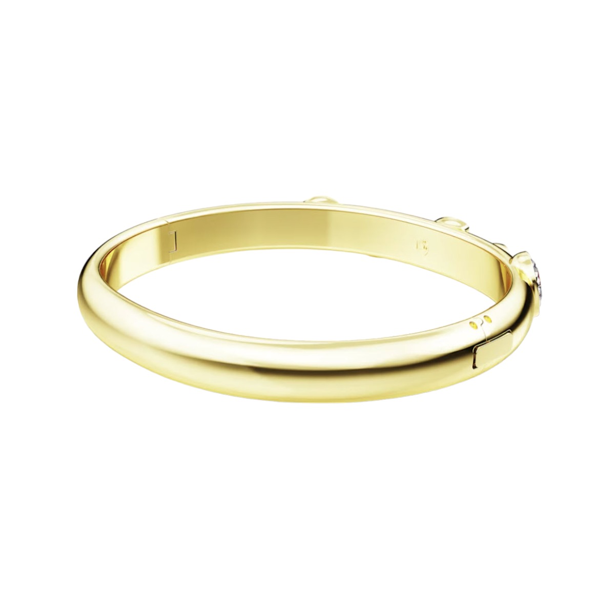 Swarovski Dextera Mixed Cuts White and Gold Tone Plated Bangle, Large