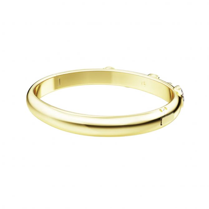 Swarovski Dextera Mixed Cuts White and Gold Tone Plated Bangle, Large | 5672669 | Borsheims Swarovski Dextera Mixed Cuts White and Gold Tone Plated Bangle, Large | 5672669 | Borsheims