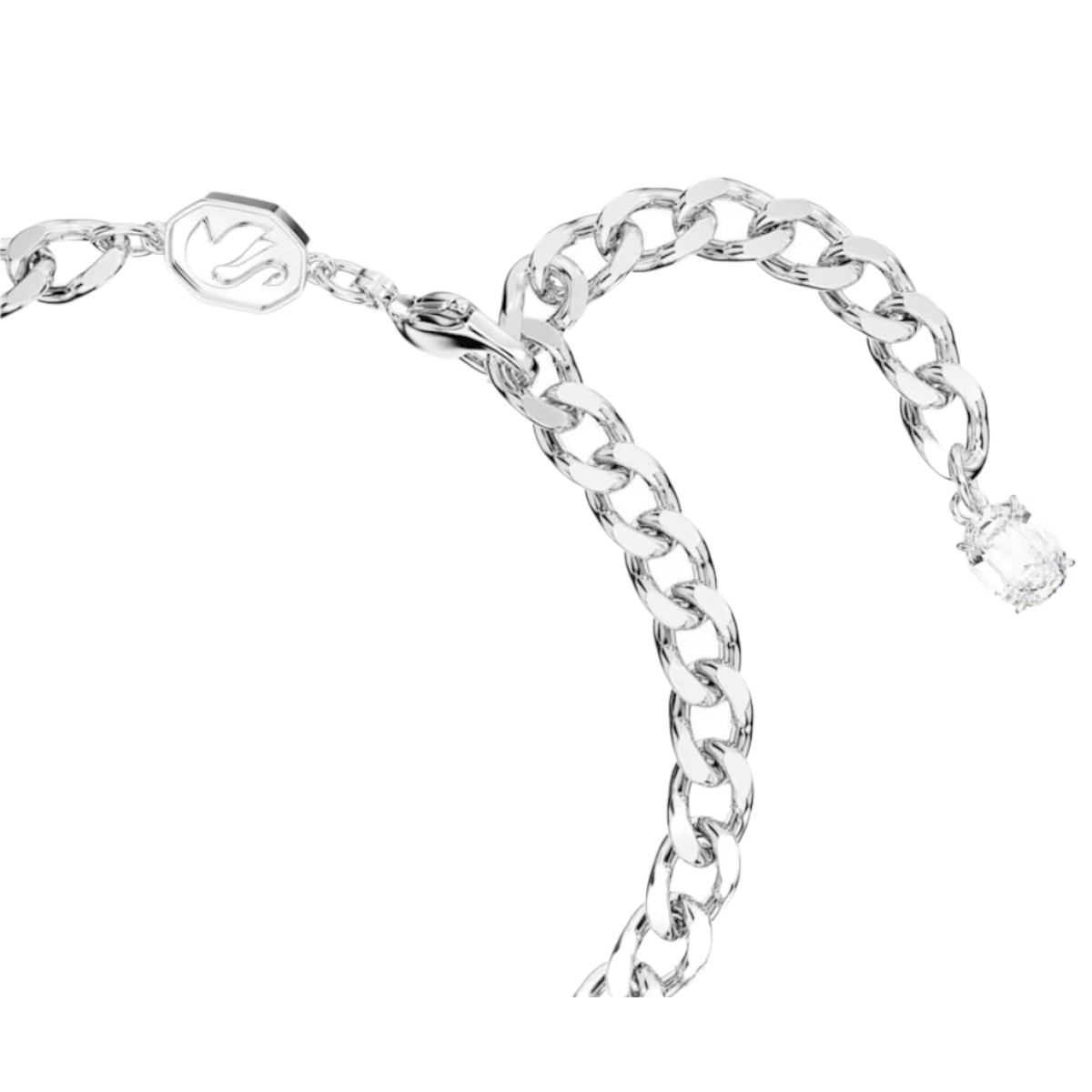 Swarovski Dextera Drop Mixed Cuts Bracelet, White and Rhodium Plated