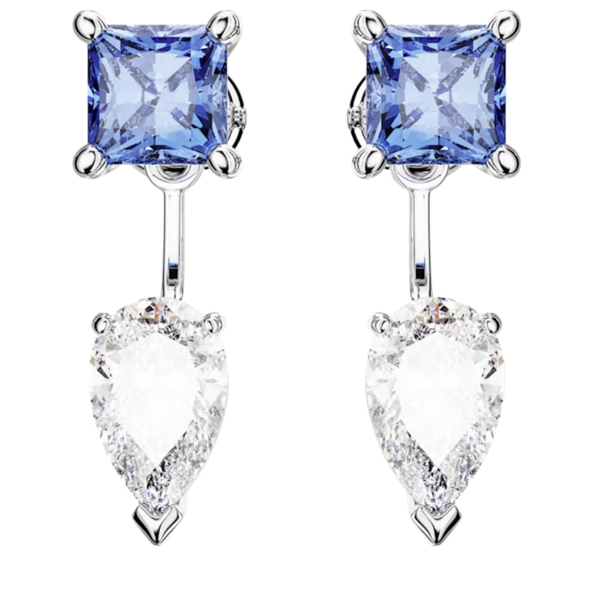 Swarovski Mesmera Mixed Cuts Detachable Earring Jackets, Blue and Rhodium Plated