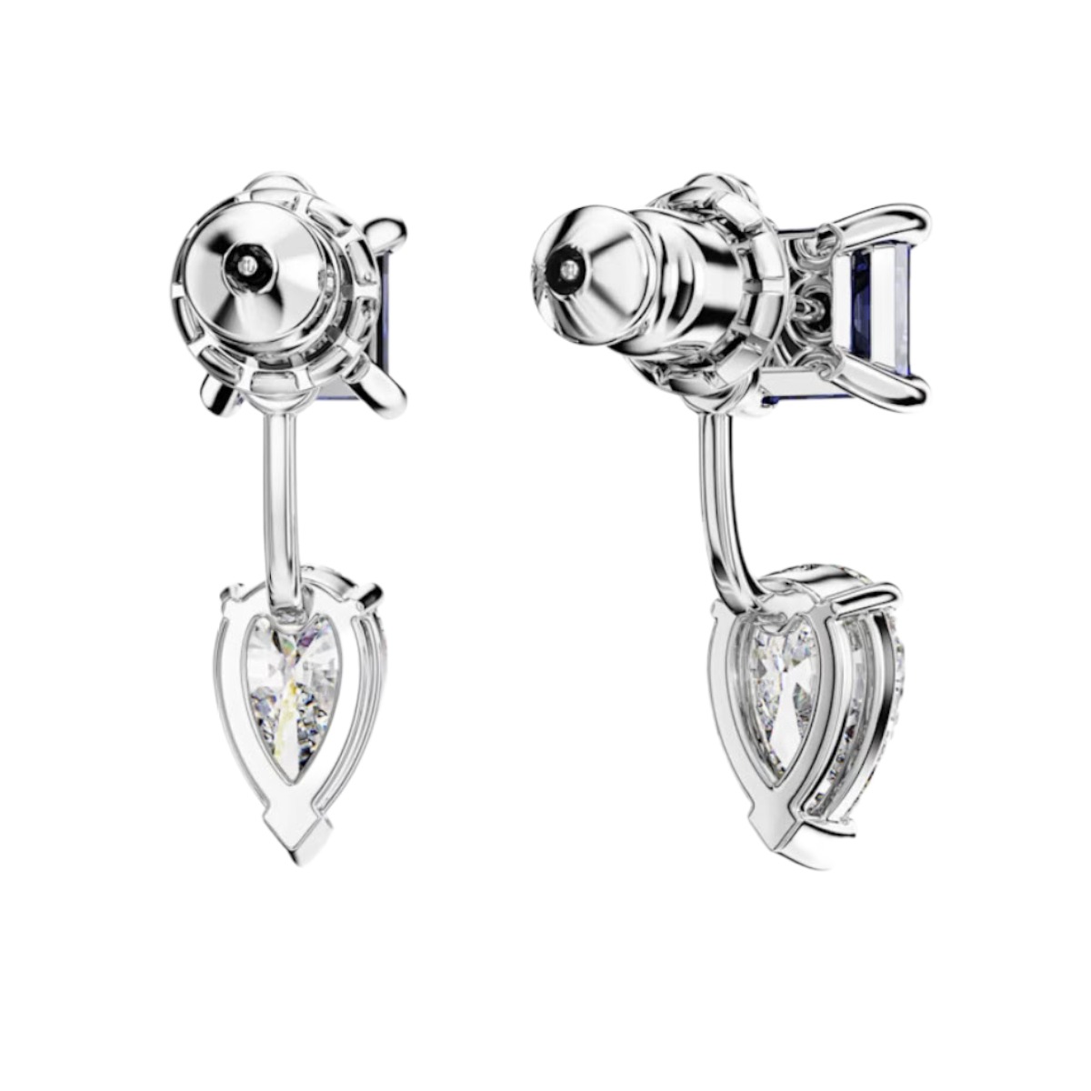 Swarovski Mesmera Mixed Cuts Detachable Earring Jackets, Blue and Rhodium Plated