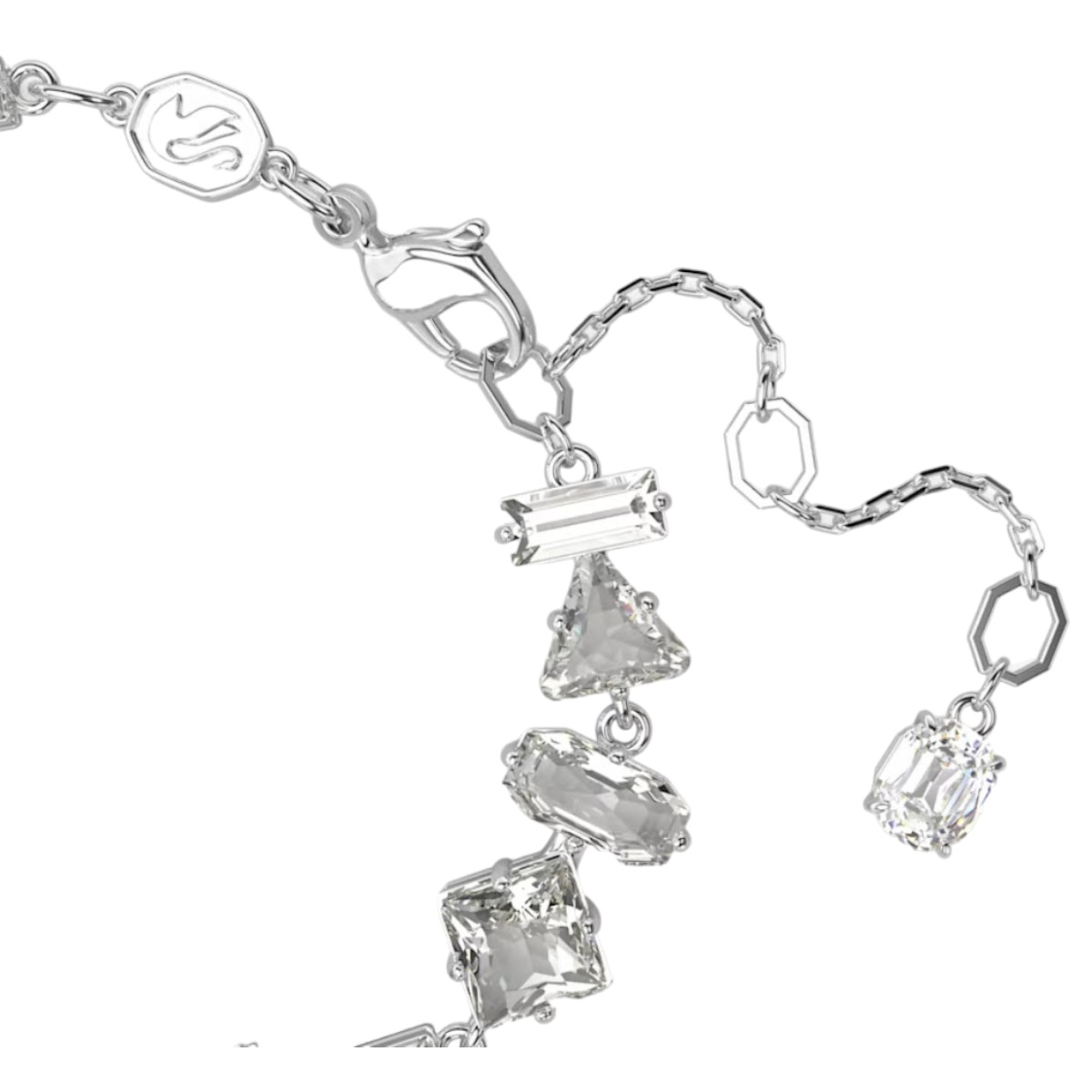 Swarovski Mesmera Mixed Cuts Bracelet, White and Rhodium plated