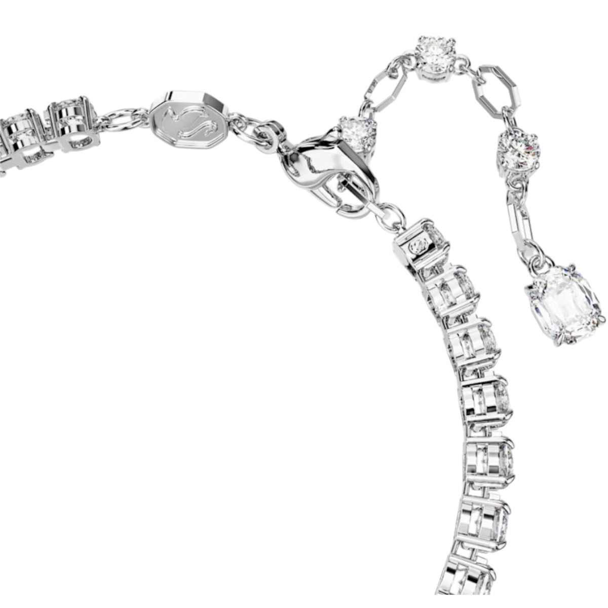 Swarovski Matrix Mixed Cuts Tennis Bracelet, Green and Rhodium Plated