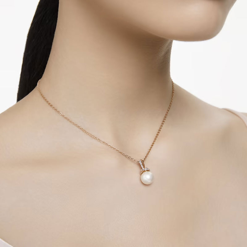 Swarovski Originally Pendant, White and Rose Gold Tone Plated