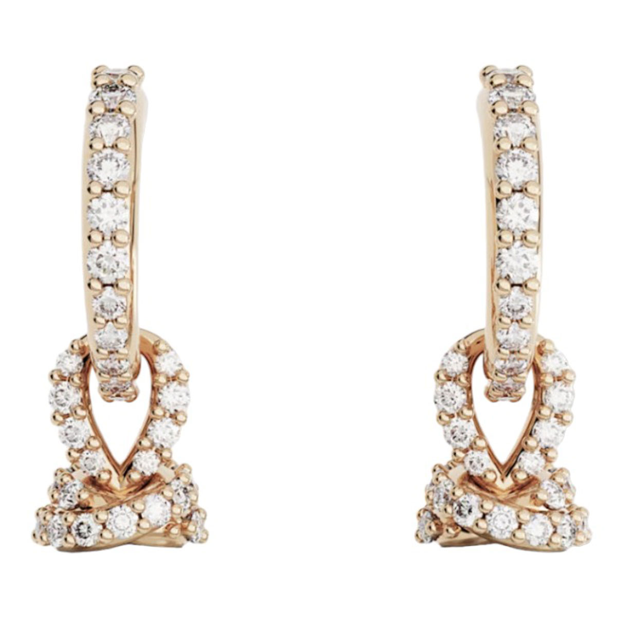 Swarovski Originally Drop Earrings, White and Rose Gold Tone