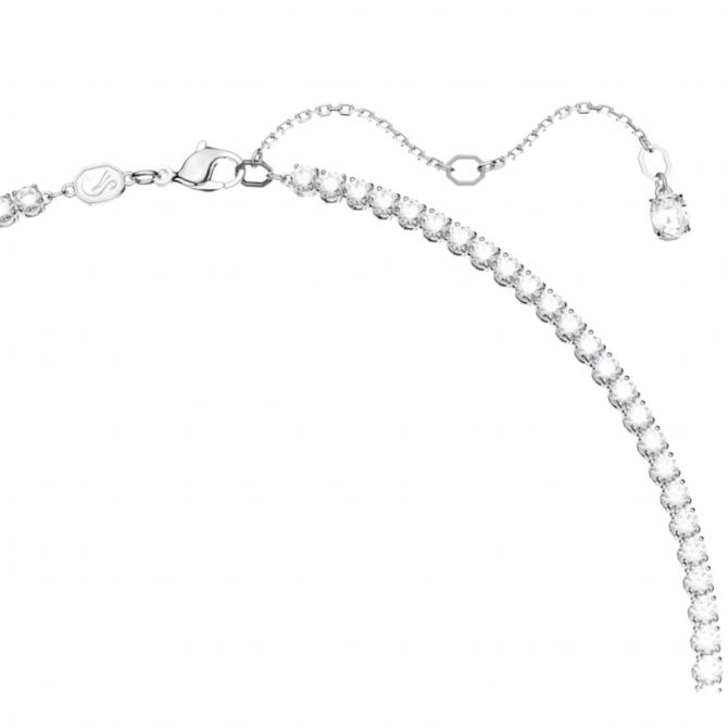 Swarovski Matrix Mixed Cuts Tennis Necklace, Pink and