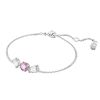 Swarovski Mesmera Mixed Cuts Bracelet, Pink and Rhodium Plated