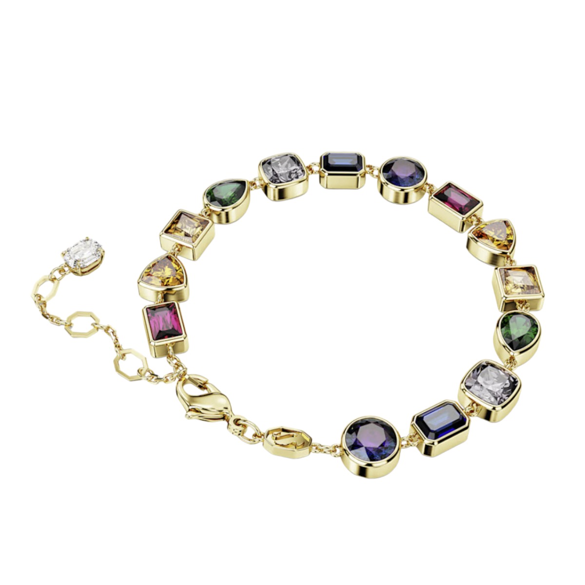 Swarovski Stilla Mixed Cuts Bracelet, Multicolored and Gold Tone Plated