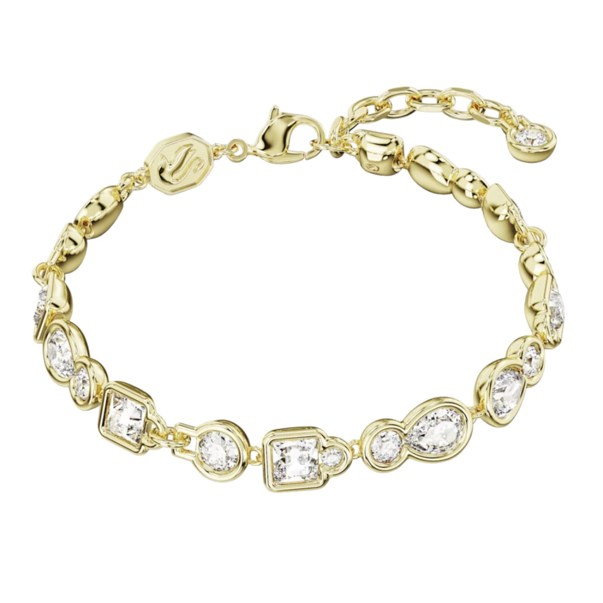 Swarovski Dextera Mixed Cuts Bracelet, White and Gold Tone
