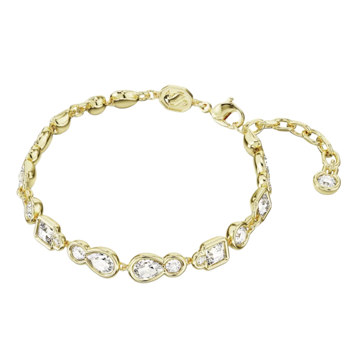 Swarovski Dextera Mixed Cuts Bracelet, White and Gold Tone Plated