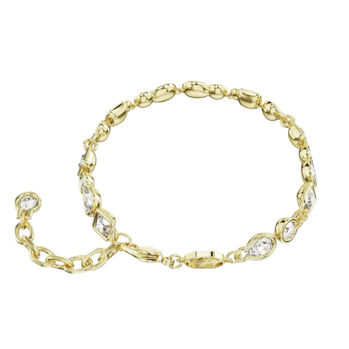 Swarovski Dextera Mixed Cuts Bracelet, White and Gold Tone Plated