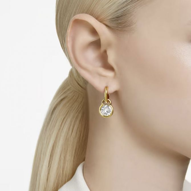 あすすけ1  Dextera ring, White, Gold-tone plated | Swarovski