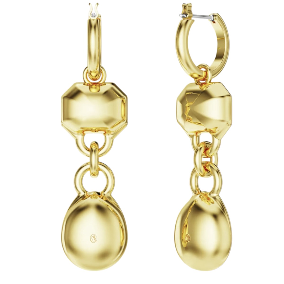 Swarovski Dextera Mixed Cuts Drop Earrings, White and Gold Tone Plated