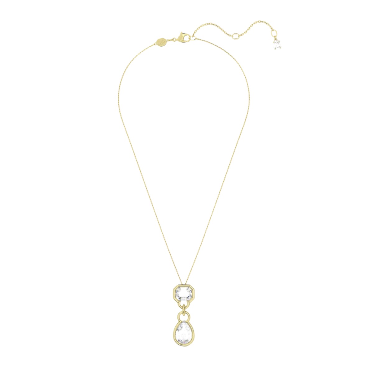 Swarovski Dextera Mixed Cuts Pendant, White and Gold Tone Plated