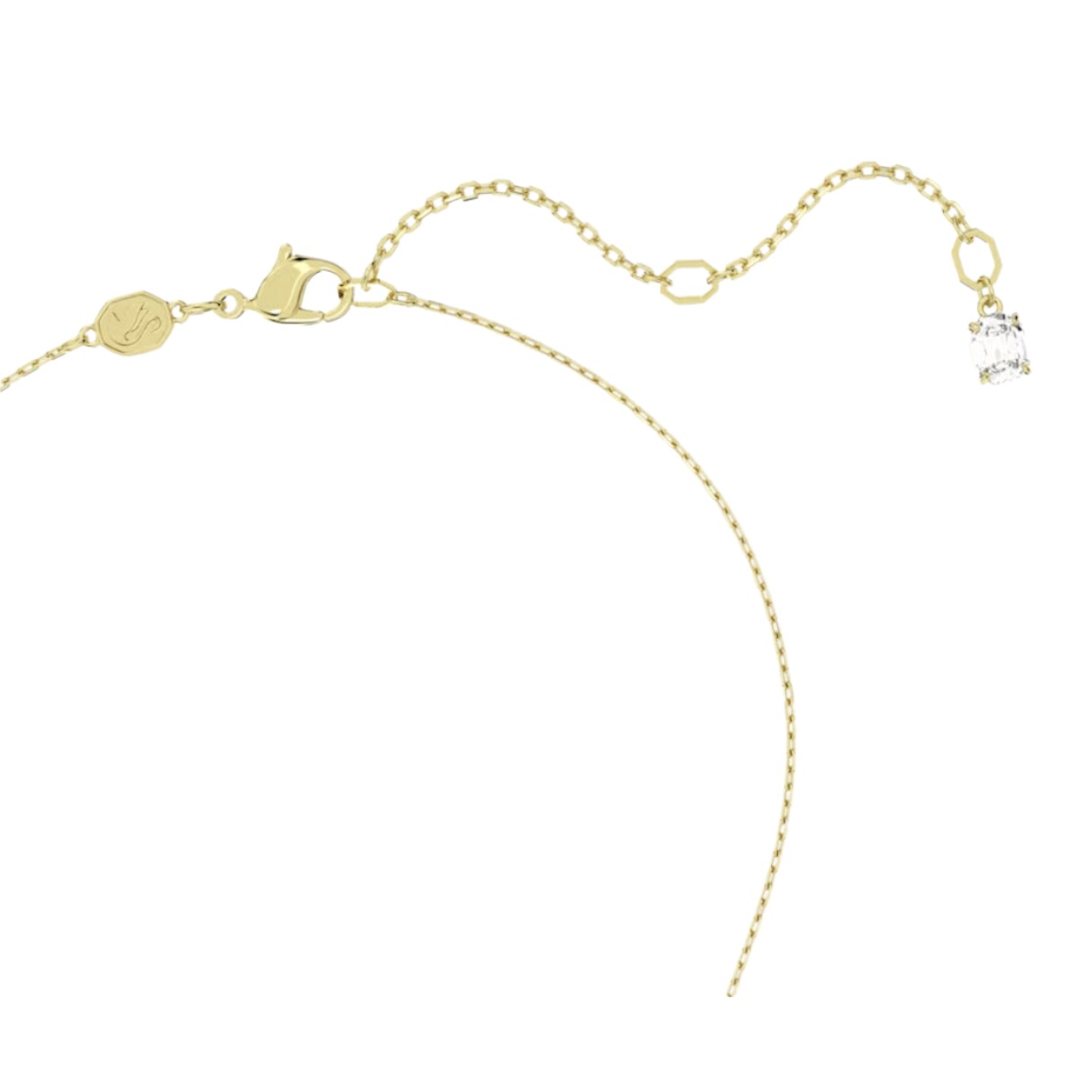 Swarovski Dextera Mixed Cuts Pendant, White and Gold Tone Plated