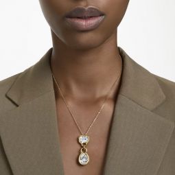 【SWAROVSKI】Gema ペンダント 5688490 Gema pendant, Mixed cuts, Crystal pearl, Flower, Pink, Gold