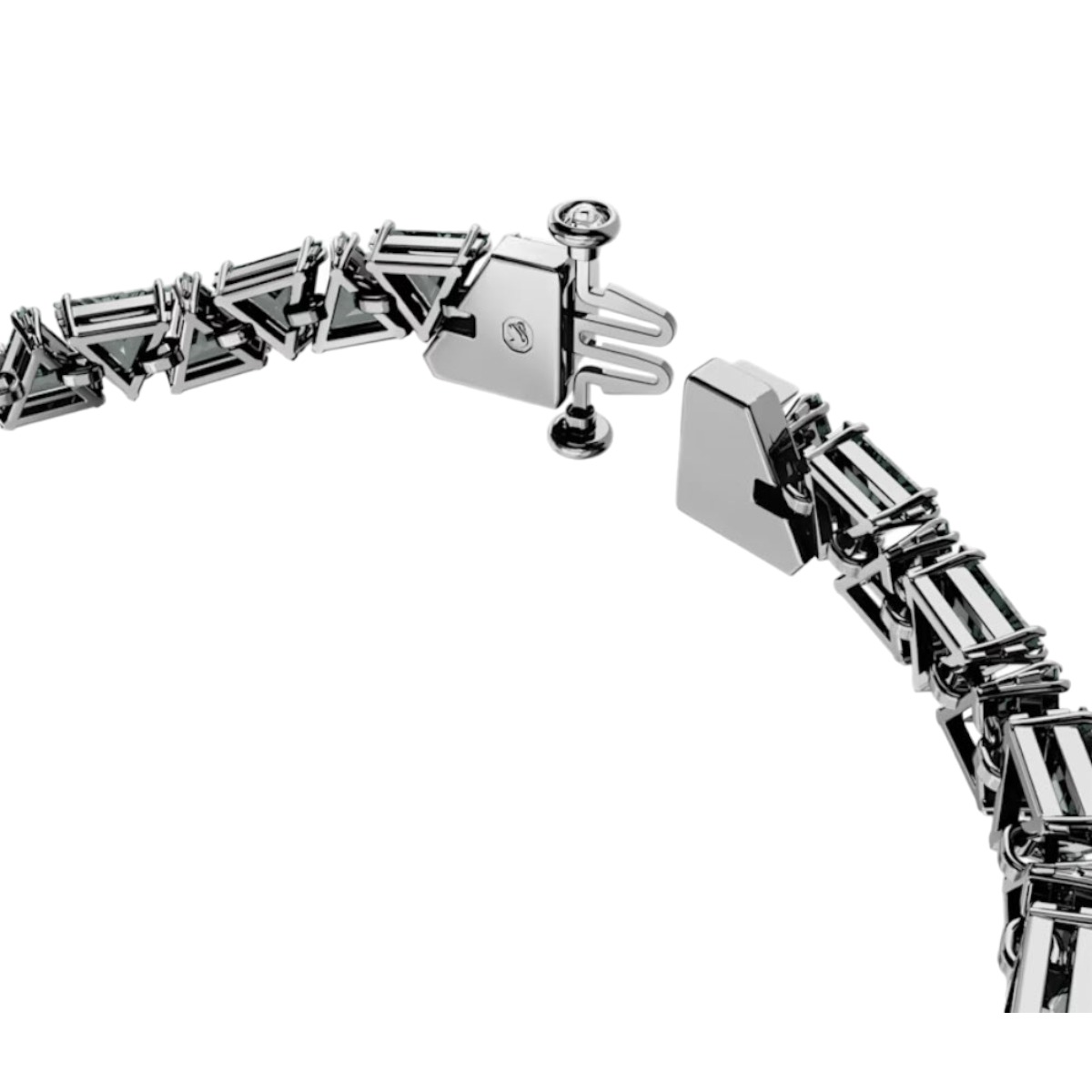 Swarovski Matrix Triangle Cut Bracelet, Black and Ruthenium Plated