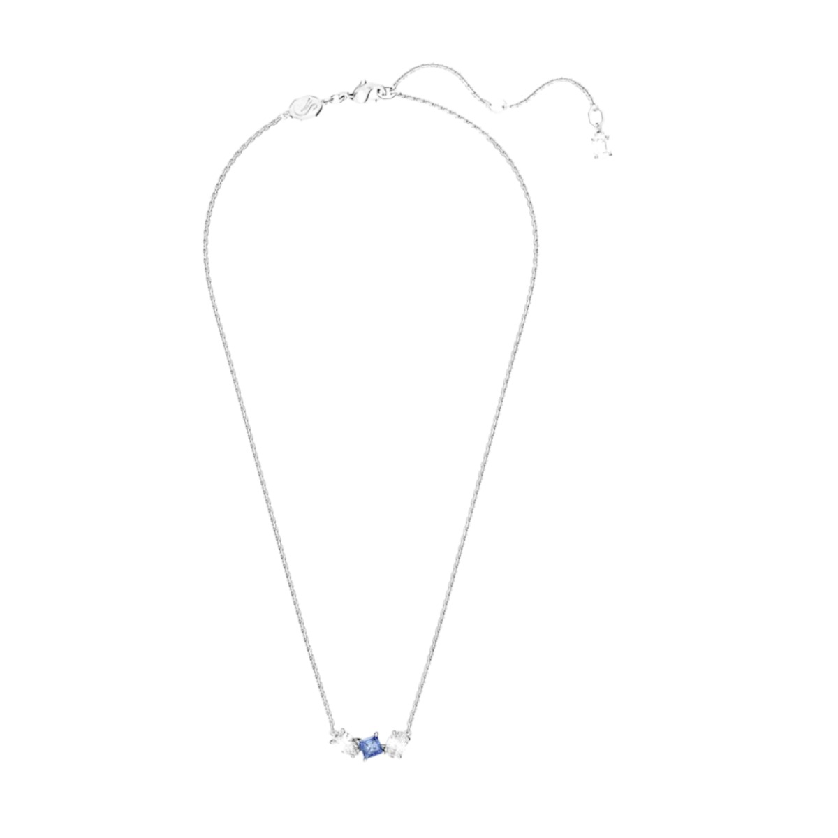 Swarovski Mesmera Mixed Cuts Pendant, Blue and Rhodium Plated
