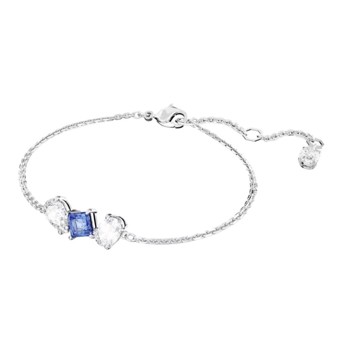 Swarovski Mesmera Mixed Cuts Bracelet, Blue and Rhodium Plated