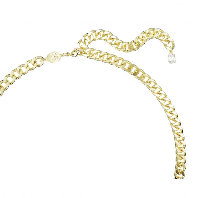 Swarovski Millenia Octagon Cut Necklace, Green and Gold Tone