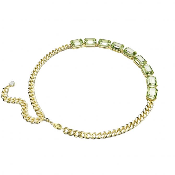 SWAROVSKI★Millenia Yペンダント グリーン & イエロー SW19 Swarovski Millenia Octagon Cut Necklace, Green and Gold Tone