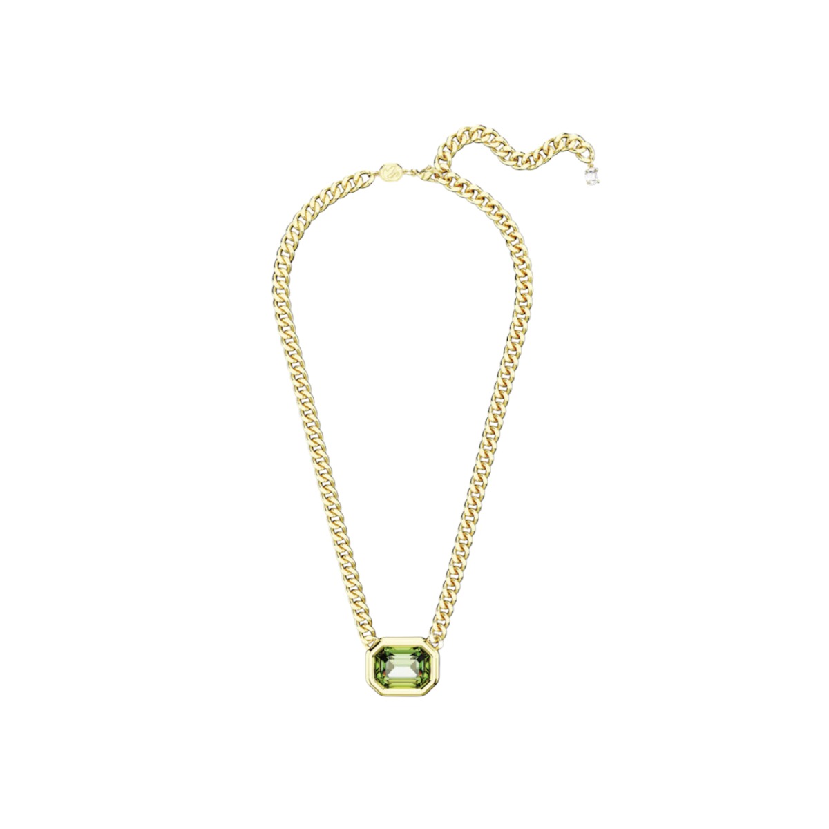 Swarovski Millenia Octagon Cut Pendant, Green and Gold Tone Plated