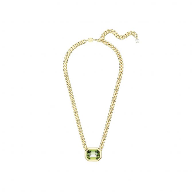 Swarovski Millenia Octagon Cut Pendant, Green and Gold Tone Plated