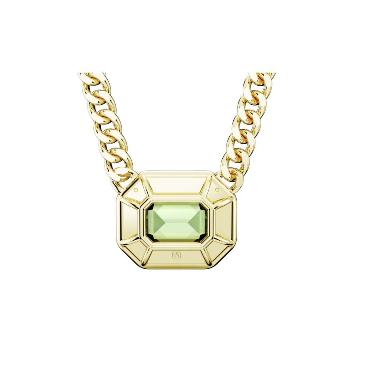 Swarovski Millenia Octagon Cut Pendant, Green and Gold Tone Plated
