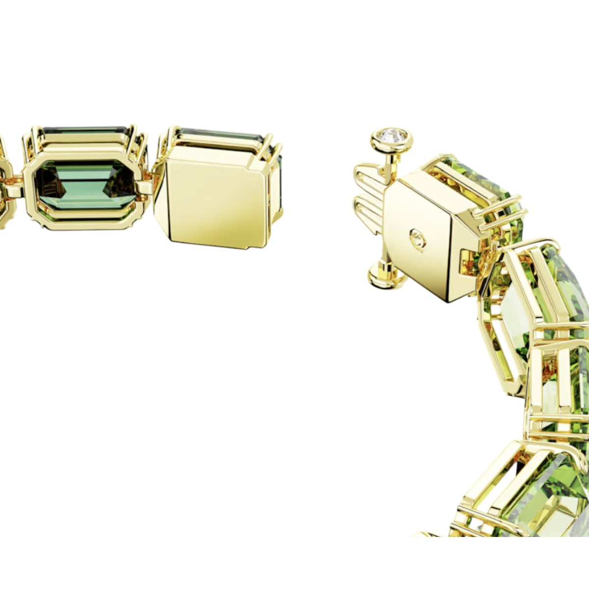 Swarovski Millenia Color Gradient Octagonal Cut Bracelet, Green and Gold Tone Plated