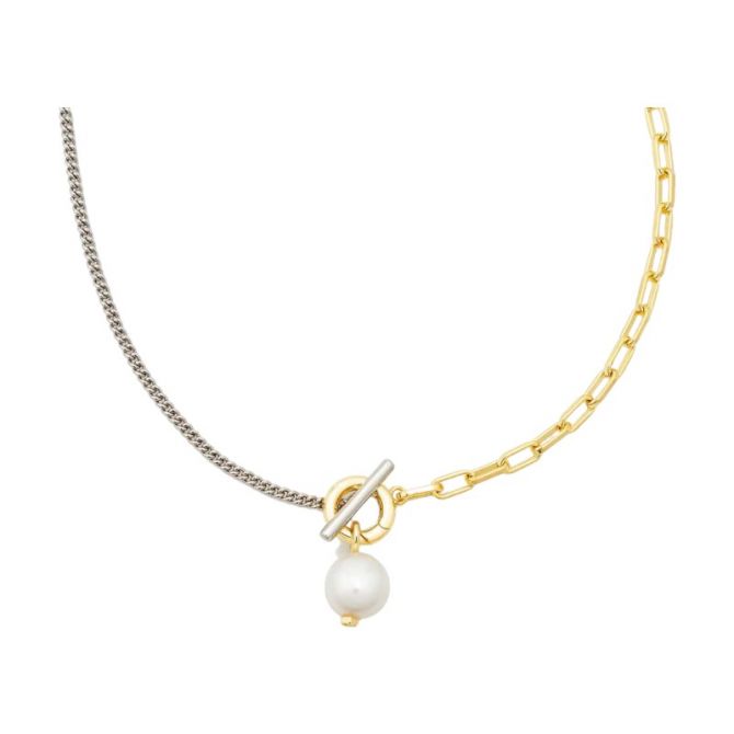 Metall sales pearl necklace