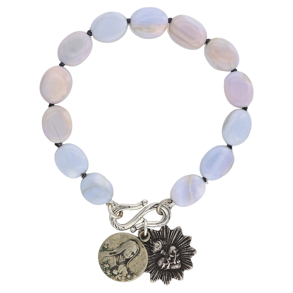 Miracle Icons by Mary Jo Pane Pink Opal Clasp Bracelet
