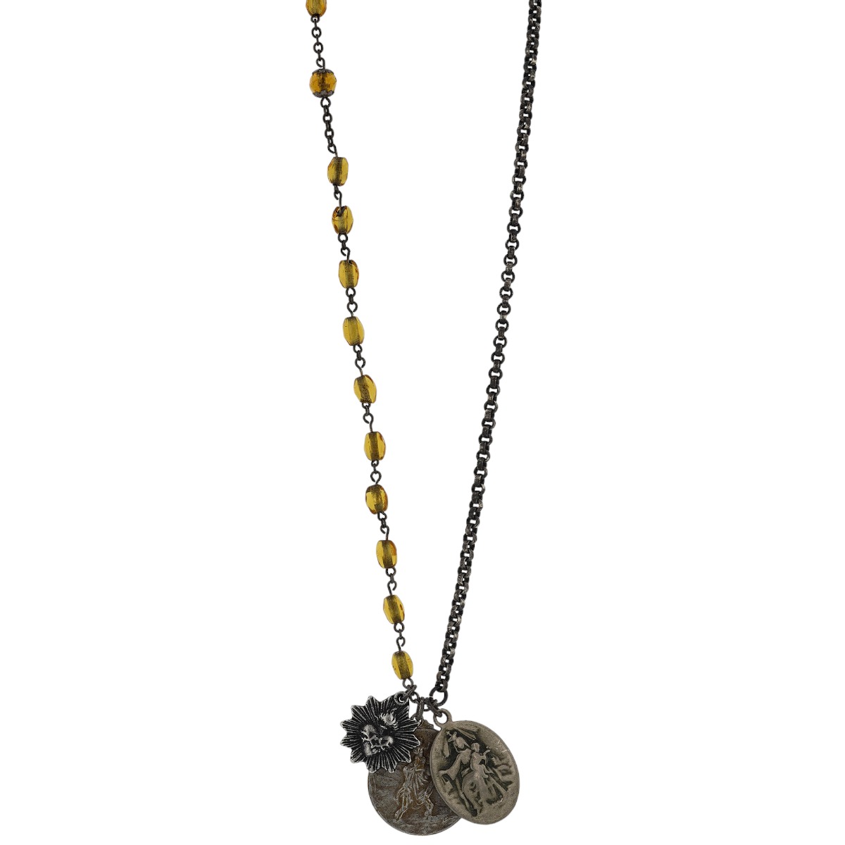 Miracle Icons by Mary Jo Pane Rosary and Chain Necklace