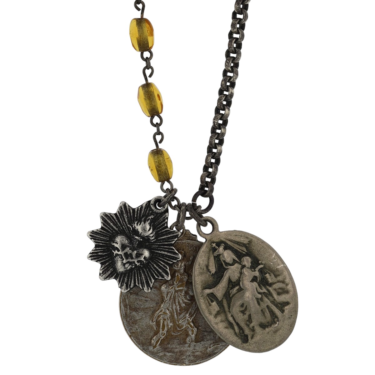 Miracle Icons by Mary Jo Pane Rosary and Chain Necklace