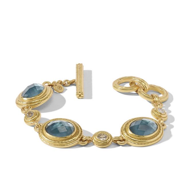 Julie Vos Tudor Stone Bracelet, Iridescent Peacock Blue