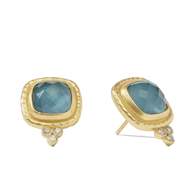Tudor Statement Earrings - Iridescent Champagne