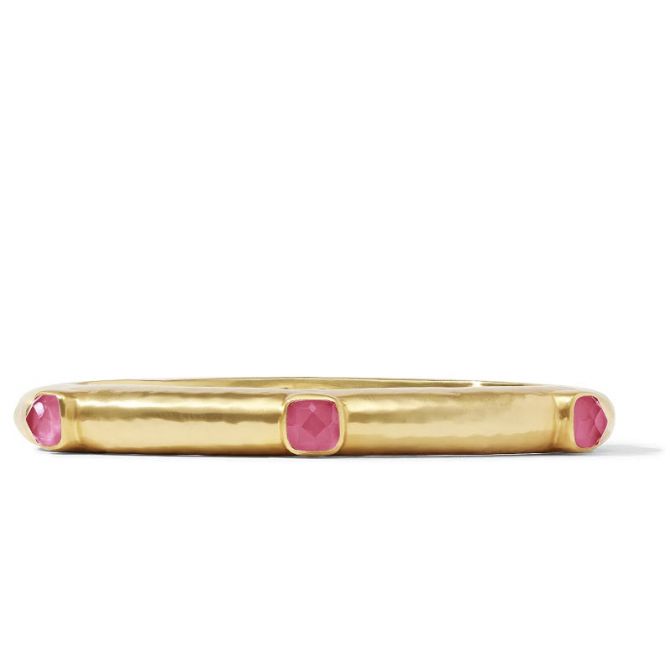 Julie Vos Catalina Stone Hinge Bangle, Iridescent Raspberry