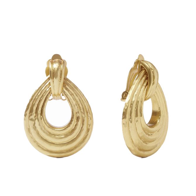 Julie Vos Havana Doorknocker Clip Earrings