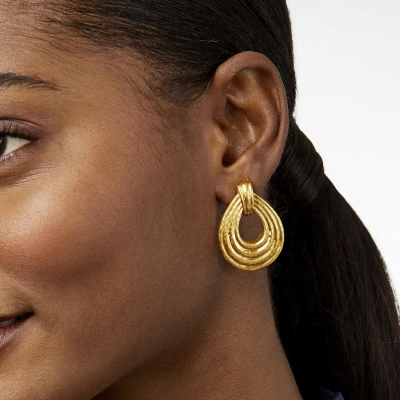 Julie Vos Havana Doorknocker Clip Earrings
